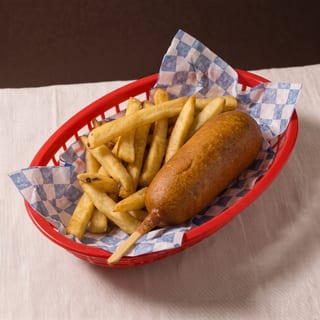 Corn Dog and Fries