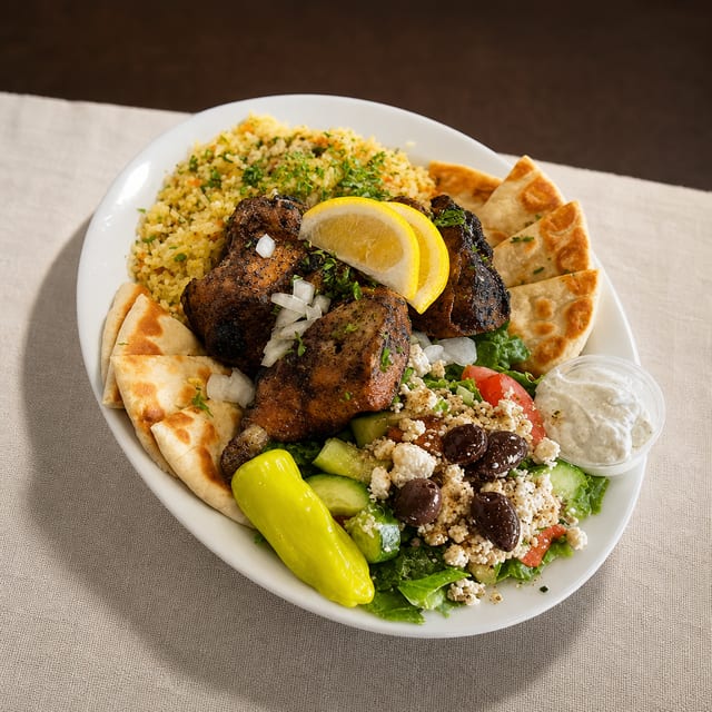 Chicken Souvlaki Pita.